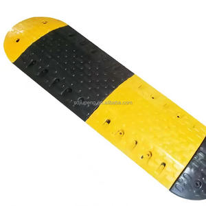 Резиновый лежачий полицейский (ограничитель скорости) с высокой светоотражающей способностью, ударопрочный, несущий, высота 30 мм, ограничение скорости 10-15 миль/ч, буферная полоса - Product Image 3