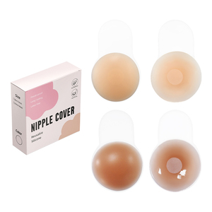 INVISFEEL Copricapezzoli Ultra-Sottili da 6,5 cm <span class=keywords><strong>per</strong></span> Donne, Adesivi in Silicone Delicati sulla Pelle, Reggiseno Push-Up Autoadesivo - Product Image 2