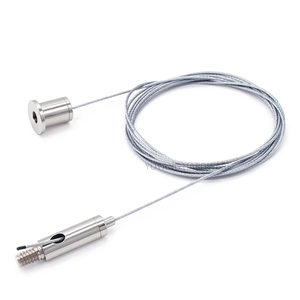 Có thể điều chỉnh đường sắt treo hệ thống tùy chỉnh bền Nickel <span class=keywords><strong>Wire</strong></span> Rope treo Kit cho chiếu sáng - Product Image 2