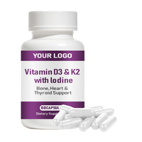 Capsules de Vitamine D3 K2 Iode Marque Blanche pour la Santé Osseuse et le Soutien Immunitaire des Adultes – Fabricant OEM GMP – Complément Alimentaire