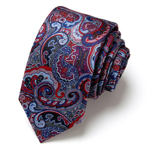 Cravates Classiques Paisley pour Hommes, <span class=keywords><strong>Cravate</strong></span> de Luxe Italienne en Polyester Jacquard, Logo Personnalisé pour Affaires, Mariage - Product Image 3