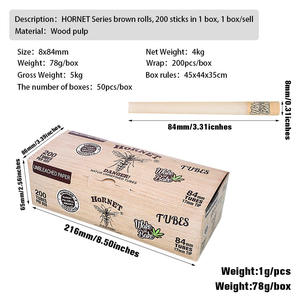 Cône préformé brun en gros de 84 mm, pré-roulé, avec filtre pour cigarettes, accessoires pour fumeurs - Product Image 6