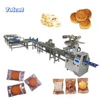 Ligne de production d'emballage de machine alimentaire d'emballage d'oreiller de Tolcat pour la chaîne de production d'emballage d'oreiller de flux de biscuit de pâte feuilletée