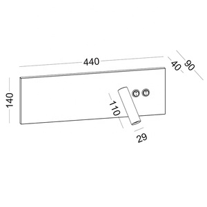 Đèn Đọc Sách Gắn Bề Mặt Đầu Giường Đèn Nền 3W + 4W Đèn Led Đọc Sách Gắn Tường Với Bảng Nhôm - Product Image 2