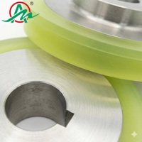 Roue motrice solide en acier pour véhicule à guidage automatique, personnalisable 180mm 200mm, roue de skateboard en polyuréthane, rouleau d'alimentation en polyuréthane