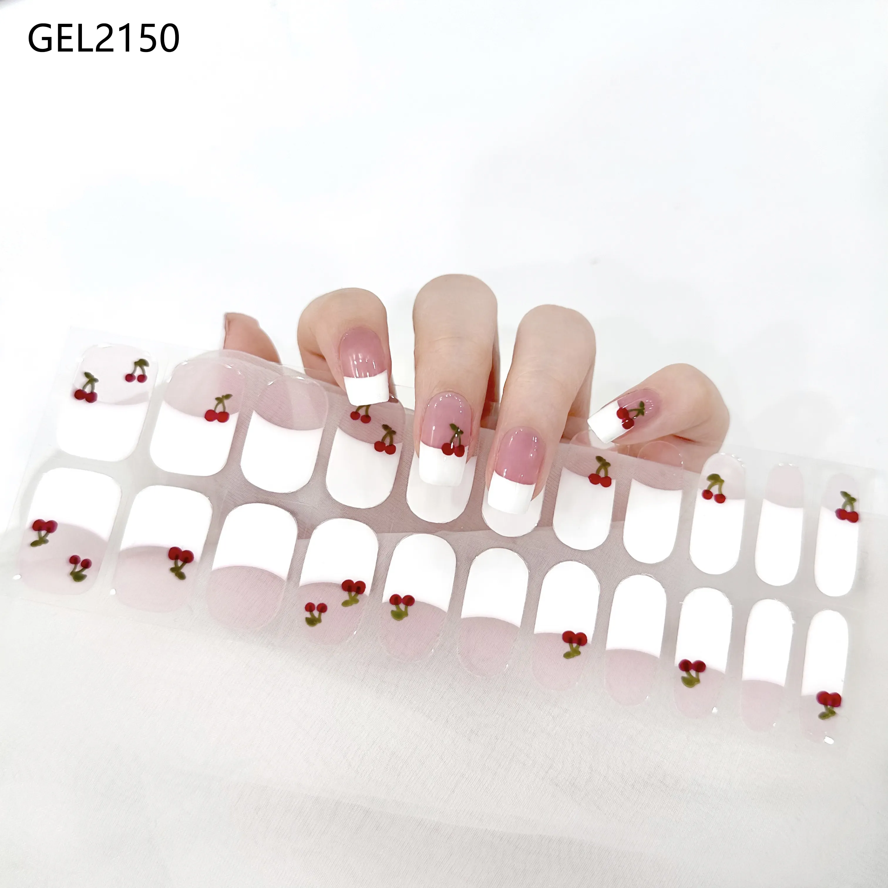 Kikilee gel texture ongles enveloppements pas besoin de lampe uv pas besoin de couche de finition NO-BAKE GEL NAIL autocollant