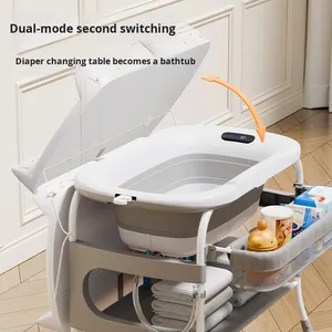 <span class=keywords><strong>Table</strong></span> à <span class=keywords><strong>langer</strong></span> 2 en 1 pour nouveau-né, multifonctionnelle, pliable, soins pour bébé de Hangzhou avec massage tactile - Product Image 4