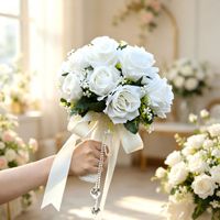 Meistverkaufte Künstliche Seiden-Rosen Brautstrauß Hochzeits-Brautstrauß für die Braut