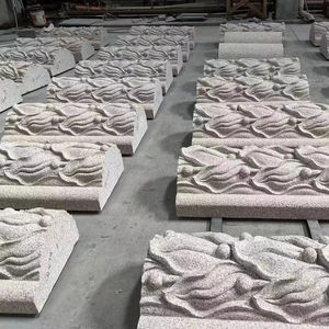 Support en granit personnalisé sculpté à la main avec motif bête et nuage pour la décoration de temple, de <span class=keywords><strong>jardin</strong></span> et de villa - Product Image 1