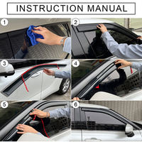 Visera para Ventana de Nissan Leaf 2018-2025, Precio de Fábrica, OEM, Protector de Lluvia, Deflector de Viento, Accesorios Exteriores para Auto, Venta al Por Mayor