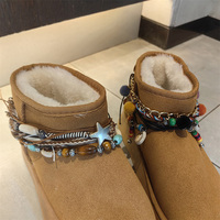 WEGOOODZF Chic Bouton Clips De Chaussures Bottes De Neige De Luxe Charme Gland Chaîne Lacet Boucle Décorations Élégant Accessoires De Chaussures