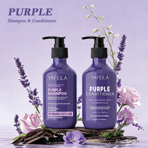 Champú Protector del Color Morado Sin Parabenos, Champú Tonalizante Violeta Nutritivo <span class=keywords><strong>para</strong></span> <span class=keywords><strong>Cabello</strong></span> <span class=keywords><strong>Rubio</strong></span> Decolorado - Product Image 1
