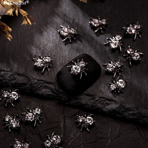 Abalorios 3D para manicura, de arañas, mariposas, osos, para manicura, Kawaii, <span class=keywords><strong>2022</strong></span> - Product Image 1