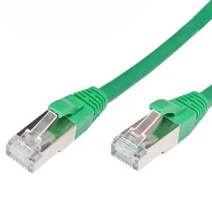 Indoor 1m SFTP STP CAT6 Patch Cord 24 AWG 26AWG Ethernet Cable OEM Double Shielded LSZH LSOH Snag less Molded Boot ICT Network