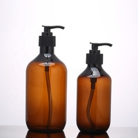 Flacon de lotion et shampoing en plastique ambré 300ml 400ml 500ml – Emballage cosmétique tendance avec pompe pour gel douche et nettoyant corporel