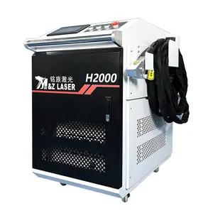 Machine de nettoyage laser à fibre portable M & Z 2000W prix d'usine haute vitesse pour les revêtements contaminants résidus de rouille