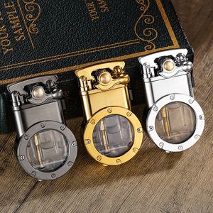 Briquet torche double flamme vintage en métal, rechargeable au butane, coupe-vent, pour cigares, avec logo personnalisé, cadeau d'affaires, vente en gros - Product Image 5