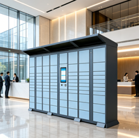 Casier à colis intelligent extérieur étanche, armoire de livraison et de retrait en libre-service pour la communauté, casier à colis avec écran tactile