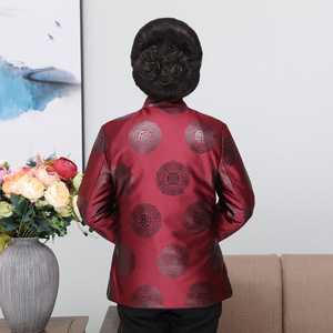 Matrimonio di compleanno delle donne <span class=keywords><strong>cinese</strong></span> <span class=keywords><strong>il</strong></span> vecchio con ispessimento di velluto J0080 autunno e inverno abito di mezza età - Product Image 5