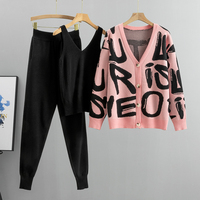 Ensemble tricoté élégant et stylé pour femme 2026 – Ensemble trois pièces décontracté et tendance pour l'automne-hiver