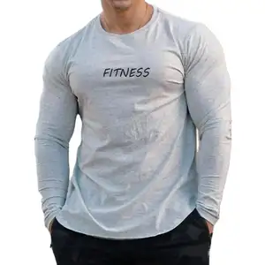 Großhandel Custom Loose Fitted Unterwäsche T-Shirt Übergroße Hochwertige Männer Full Sleeves Gym T-Shirts