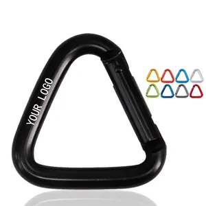 Baichao Factory supplier cheap price triangle aluminum alloy metal snap Camping Hiking key chain hooks carabiner for bike