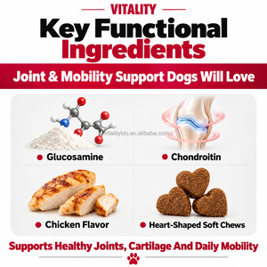 Friandises à mâcher pour chiens à marque privée pour les articulations des hanches, avec glucosamine, chondroïtine et MSM, 120 unités, saveur poulet, pour toutes les générations - Product Image 2