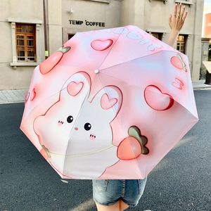 Hot bán nhiệt thăng hoa in ấn ô 3 lần nhỏ gọn ô dù Windproof UPF 50 + Thỏ mô hình - Product Image 2