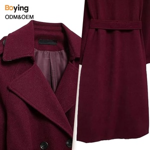 <span class=keywords><strong>Manteau</strong></span> d'hiver pour femmes Boying New Wool Double Breasted Trench Coat avec <span class=keywords><strong>ceinture</strong></span> rétro classique Long Top Button Decoration - Product Image 3
