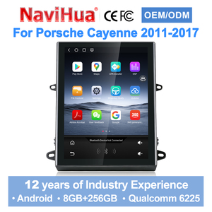 Reproductor multimedia con pantalla táctil Android de 10.4 pulgadas estilo Tesla para Porsche Cayenne 2011-2017, nuevo de Navihua, con reproductor de DVD, Carplay y radio. - Product Image 1