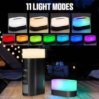 Lanterne de camping LED magnétique 6600mAh |   Lampe rechargeable Type-C à 11 modes avec batterie externe pour le camping et la pêche