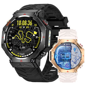 Montre connectée KC91 avec GPS, lampe torche, cadran IA, ChatGPT, boussole, suivi de santé, étanche 3ATM, tracker de sport et de fitness - Product Image 1