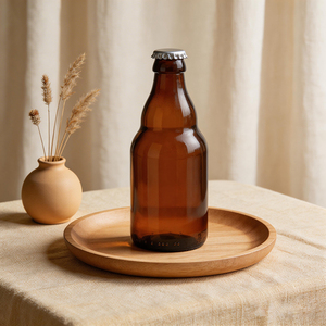 Gran cantidad en stock, envío rápido en 3 días. Botella de cerveza de vidrio ámbar de 330ml - 1000ml con tapa corona. - Product Image 1