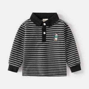 Оптовая продажа детских рубашек, лонгсливов для мальчиков, осенних топов для малышей - Product Image 4