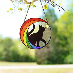 Suncatcher de Cristal de Vidro Colorido Personalizado para Decorações de Janela - Product Image 3