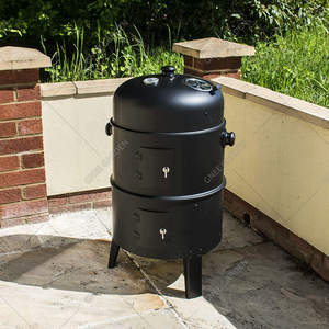 Ahumador de Leña Vertical 3 en 1 Moderno y de Primera Calidad - Parrilla Multifuncional Tipo Barril para el Hogar, Restaurantes y Eventos al Aire Libre - Product Image 2