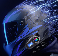 Q58 Max interphone casque de moto casque sans fil casque haut-parleur avec écran lampe de poche LED casque de Sport