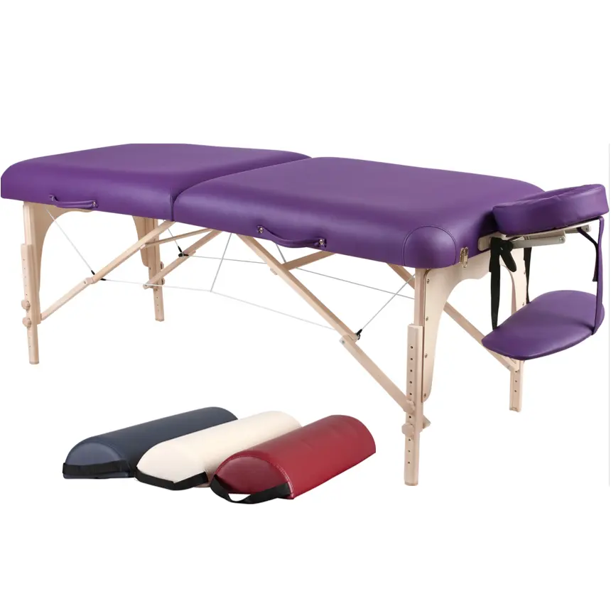 Table De Massage Portable Pliante Cils Lit Beauté Table Table De Massage Avec Bonne Éponge De Haute Qualité Et Pieds De Couleur Blanche