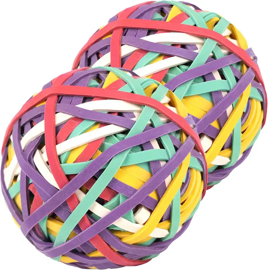 Venta al por mayor de bolas elásticas de goma natural Fabricación de bolas de goma de colores personalizadas para la Oficina, la escuela y el hogar