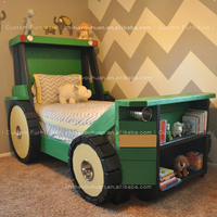 Car-shaped Kids Multifunctional Single Bed Creative & Unique Solid Wood Bed for Children kids bed with storage Customization