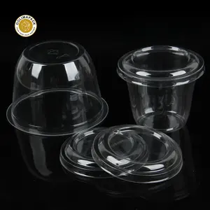 2 onças Descartável Copos Souffle 100% Natural Perfeito Para Condimentos Porção Pequena Xícara De Molho Com Tampa de Papel Eco Friendly