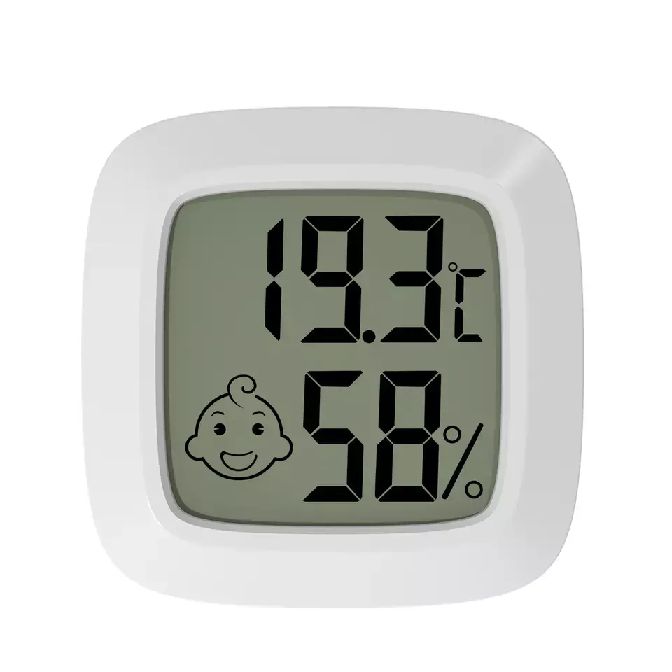 Pengukur Kelembapan Mini, Termometer Ruangan Digital Hygrometer untuk Rumah, Meteran Sensor Suhu Dalam Ruangan