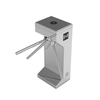 Sistema de Control de Acceso con Torniquete Trípode de Acero Inoxidable 304, Lector de Huellas Dactilares, Barrera de Brazo Abatible (TS1000)