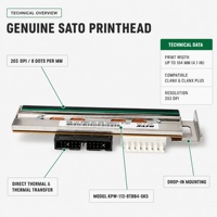 Tête d'impression Sato 203 dpi OEM, unité de remplacement de tête d'impression thermique pour imprimante d'étiquettes à code-barres série CL4NX, pièce de rechange