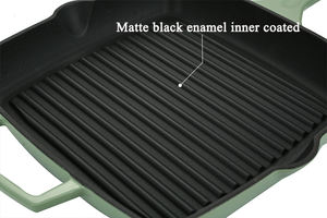 उज्ज्वल हाउसवेयर एनमेल खाना पकाने के बर्तन सेट नॉनस्टिक पैन रसोई कुकवेयर सेट लोहे की धातु न्यूनतम नई गर्म बिक्री रंग हरा - Product Image 2