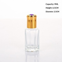 Flacon de parfum portable 3ml 6ml 12ml, recharge de voyage avec bouchon à vis doré, flacon en verre, impression sérigraphique, octogonal