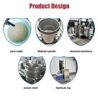 Industriële verticale hydraulische sappersmachine, hydraulische pers voor fruit en groenten, apparatuur voor sapverwerking