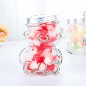 80ml Promotion Mini Cute Teddy <strong>Bear</strong> Glass Jar Shaped Round Bottle for <strong>Honey</strong> Bee Candy Sugar - Product Image 2