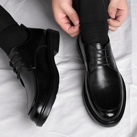 Chaussures habillées d'affaires pour hommes, imperméables, durables, à lacets, avec doublure polaire chaude pour l'hiver, rehaussantes, pour le commerce transfrontalier