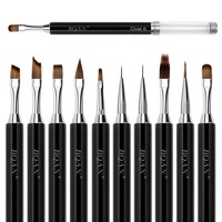 Ensemble de pinceaux magnétiques BQAN pour nail art, professionnels, pour la peinture au gel UV, les détails et le liner, pour ongles en acrylique et gel